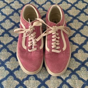 Magenta Suede Old School Vans